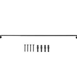 Gordijnroede - uitschuifbaar - 120 tot 210 cm - zwart