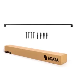 Gordijnroede - uitschuifbaar - 120 tot 210 cm - zwart