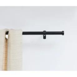 Gordijnroede - Uitschuifbaar - Stang van 125-240 cm - Zwart