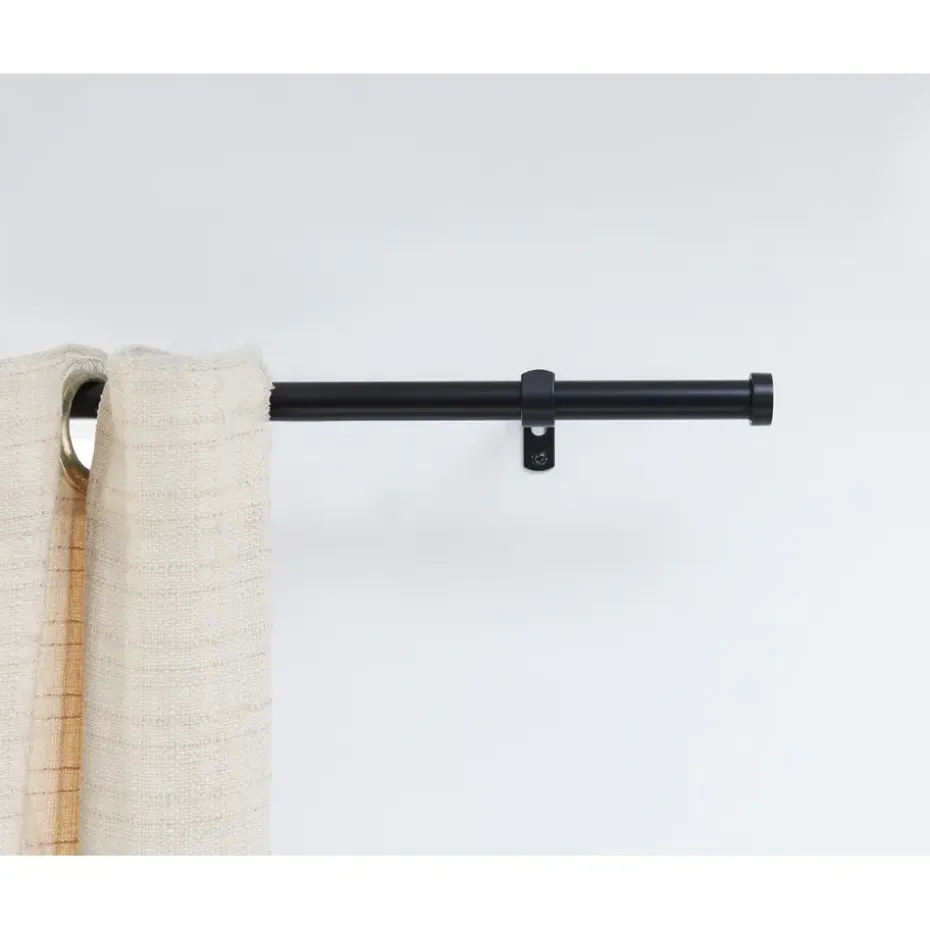 Gordijnroede - Uitschuifbaar - Stang van 125-240 cm - Zwart