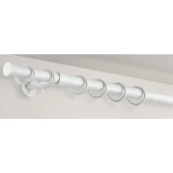 Gordijnroede 120cm - wit metaal - Ø28mm (2016367)