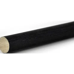 Gordijnroede 200cm - zwart hout - Ø28mm (1280106)