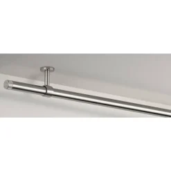 Gordijnroede 120cm grijs rvs - Ø28mm (1209047)