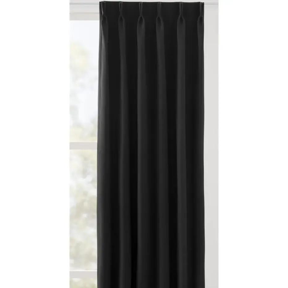 Gordijnstof Bowie semi verduisterend - zwart