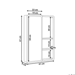 GUATAVITA - Spiegelkast - Lichtbruin - Bamboehout