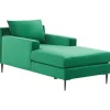 GUERET - Chaise longue - Groen - Symmetrisch - Fluweel