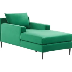 GUERET - Chaise longue - Groen - Symmetrisch - Fluweel