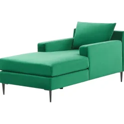 GUERET - Chaise longue - Groen - Symmetrisch - Fluweel