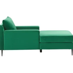 GUERET - Chaise longue - Groen - Symmetrisch - Fluweel