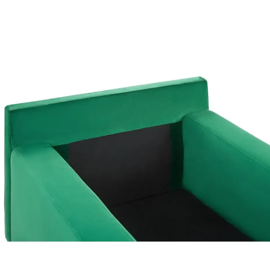 GUERET - Chaise longue - Groen - Symmetrisch - Fluweel