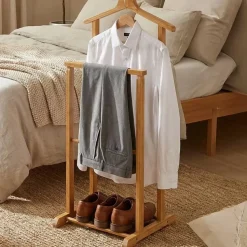 Haku Kledingrek met broekenhanger - Bamboe-design