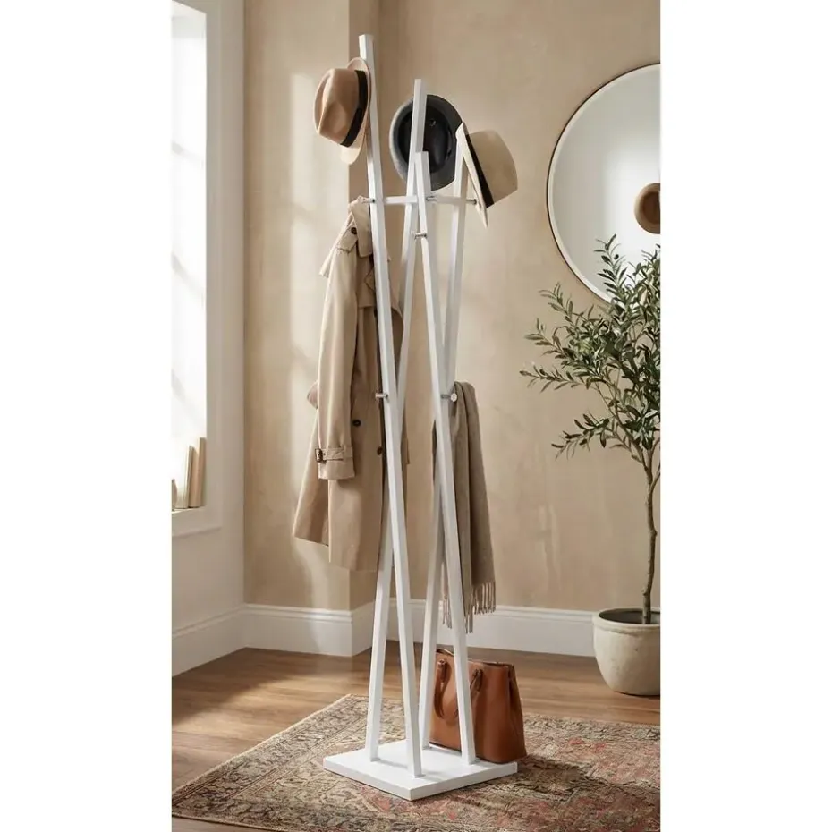 Haku Staande kapstok - 35 x 35 x 192 cm - Wit
