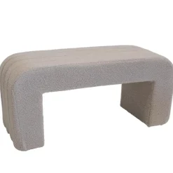 Halbankje Taupe Bouclé - 99x38x46cm - Sera