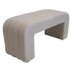 Halbankje Taupe Bouclé - 99x38x46cm - Sera