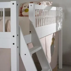 Halfhoogslaper Forrest 90x200cm - massief beukenhout - wit