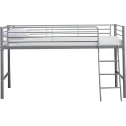 Halfhoogslaper Julie 90x200cm - metaal - mat grijs