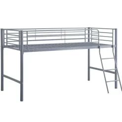 Halfhoogslaper Julie 90x200cm - metaal - mat grijs