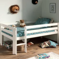 Halfhoogslaper Pip 90 x 200 dennenhout - wit