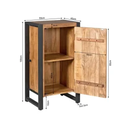 Halkast Naturel Hout - 55x40x100cm - Boaz