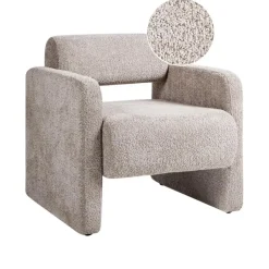 HALLSBERG - Fauteuil - Taupe - Bouclé