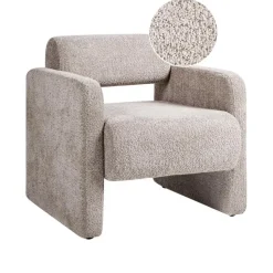HALLSBERG - Fauteuil - Taupe - Bouclé