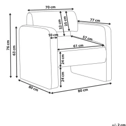 HALLSBERG - Fauteuil - Taupe - Bouclé