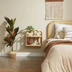 Hangende Opbergplank 2 Niveaus in Natuurlijk Rotan