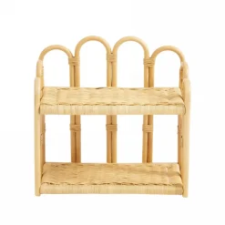 Hangende Opbergplank 2 Niveaus in Natuurlijk Rotan