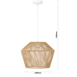 Hanglamp Caspian - Bruin/Wit- Ø40cm