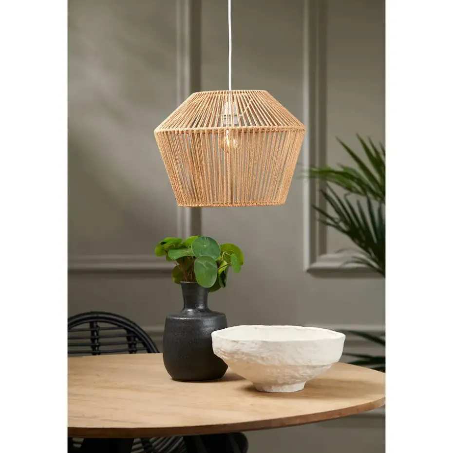 Hanglamp Caspian - Bruin/Wit- Ø40cm