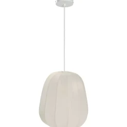 Hanglamp Fenne - wit metaal - E27 - 150xØ35 cm