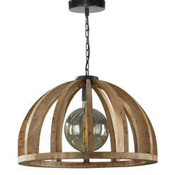 Hanglamp gebogen mangohout Madri Ø60 - 62x62x150 cm - Mangohout - Bruin