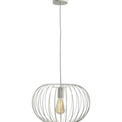 Hanglamp Jade - lichtgrijs - 120x26xØ38 cm