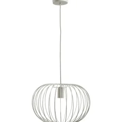 Hanglamp Jade - lichtgrijs - 120x26xØ38 cm