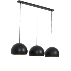 Hanglamp JAICEY - Mat Zwart-Goud - 3-Lichtpunten