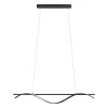 Hanglamp Joa LED - mat zwart metaal - 120x100x12 cm
