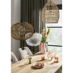 Hanglamp Yosemite - helder/mat zwart - Ø25x120 cm