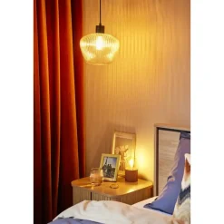 Hanglamp Yosemite - helder/mat zwart - Ø25x120 cm