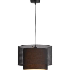 Hanglamp Zaragoza E27 - mat zwart - 120xØ35 cm