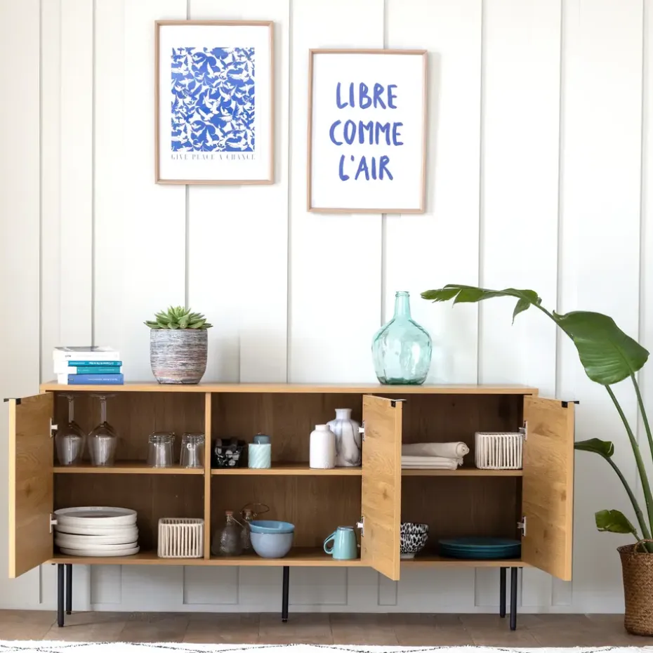 Happy Garden Buffet STINNA - Bruin - Spaanplaat