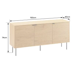 Happy Garden Buffet STINNA - Bruin - Spaanplaat