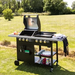 Happy Garden Gas barbecue VESUVIO - Zwart - Staal