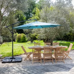 Happy Garden Offset paraplu OAHU - Blauw - Staal