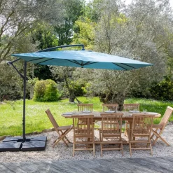 Happy Garden Offset zonnescherm MOLOKAI - Blauw - Staal