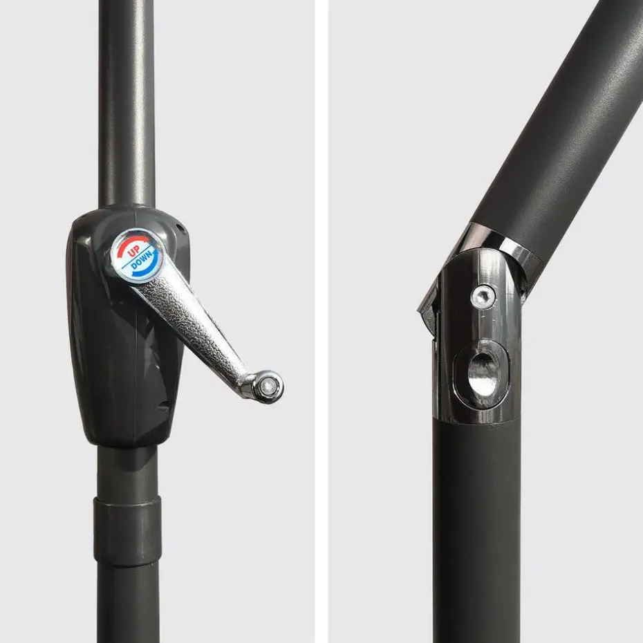 Happy Garden Parasol HAPUNA - Zwart - Aluminium