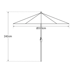 Happy Garden Parasol HAPUNA - Bruin - Aluminium