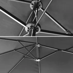 Happy Garden Parasol LINAI - Grijs - Stof