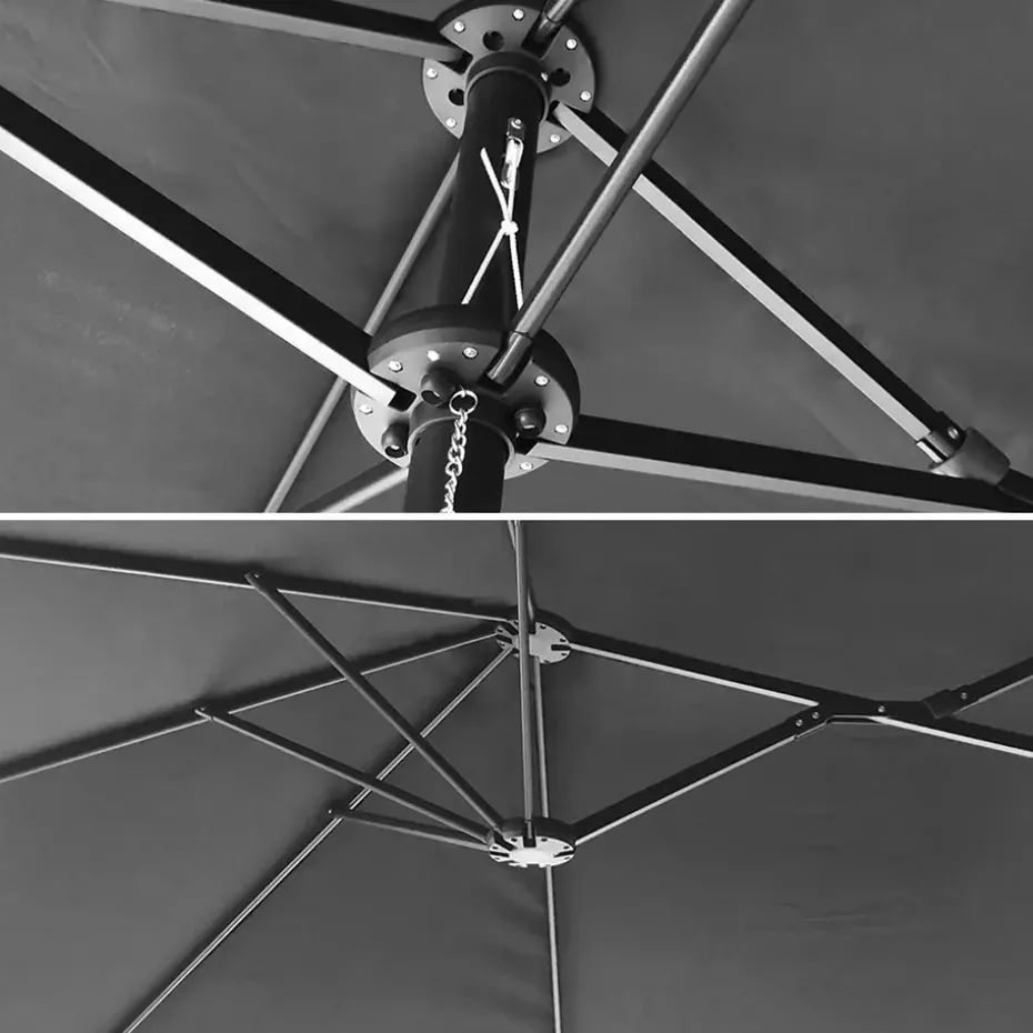 Happy Garden Parasol LINAI - Grijs - Stof