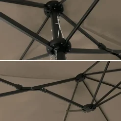 Happy Garden Parasol LINAI - Bruin - Stof