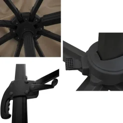 Happy Garden Parasol MOLOKAI - Bruin - Aluminium